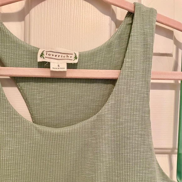 Mint Green Razor Back Tank Top - Picture 8 of 8